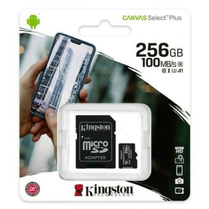 MEMORIA MICRO SD KINGSTON CLASE 10 256GB 100MB/S