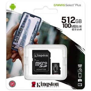MEMORIA MICRO SD KINGSTON CLASE 10 512GB 100MB/S