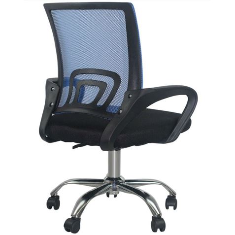 SILLA DE ESCRITORIO CON RUEDAS CLASSIC 95X65X52CM AZUL - Imagen 2