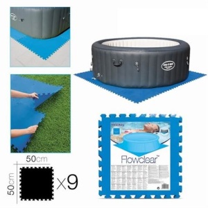 ALFOMBRA PROTECTORA PARA PISCINAS X 9 UNIDADES 50X50CM BESTWAY