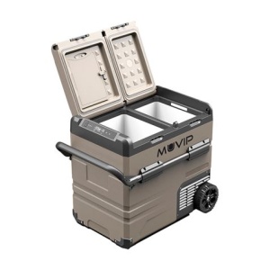NEVERA DE COMPRESOR PORTATIL CON RUEDAS 54 LITROS 60W DOBLE ZONA MUVIP
