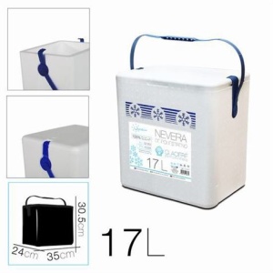 NEVERA DE POLIESTIRENO 17 LITROS CON ASAS PLASTICA