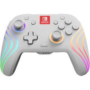 GAMEPAD INALAMBRICO RGB NINTENDO SWITCH WAVE AFTERGLOW BLANCO PDP