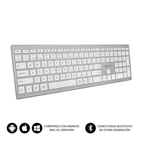 TECLADO BLUETOOTH 5.1 SLIM BLANCO / GRIS SUBBLIM