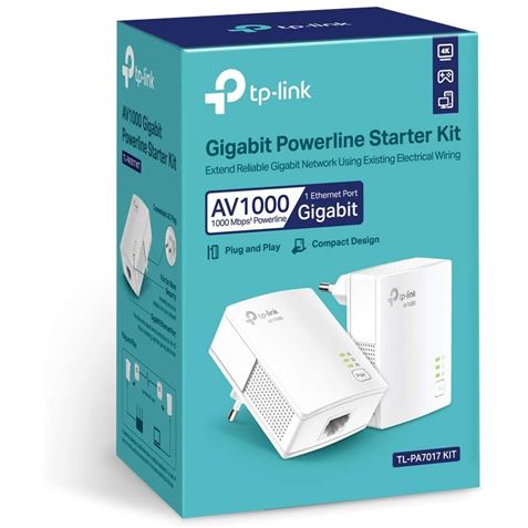 KIT ADAPTADORES PLC POWERLINE GIBABIT TL-PA7017KIT - Imagen 2