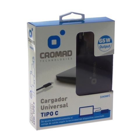 CARGADOR UNIVERSAL 65W TIPO C CROMAD - Imagen 3