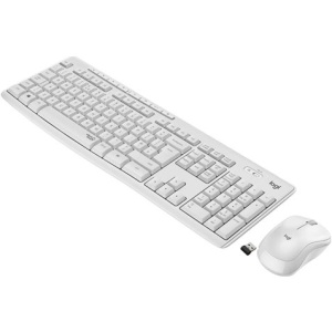 KIT TECLADO Y RATON WIRELESS SILENT TOUCH MK295 LOGITECH BLANCO