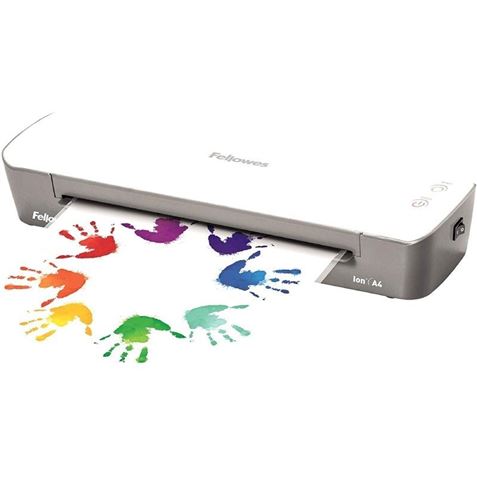 PLASTIFICADORA A4 ION 80-125 MICRAS GRIS/BLANCA FELLOWES - Imagen 2
