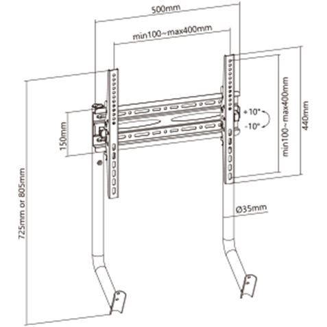 SOPORTE TELEVISOR HASTA 32-55 RACING SIMULATOR COCKPIT R2 SEAT CROMAD - Imagen 2