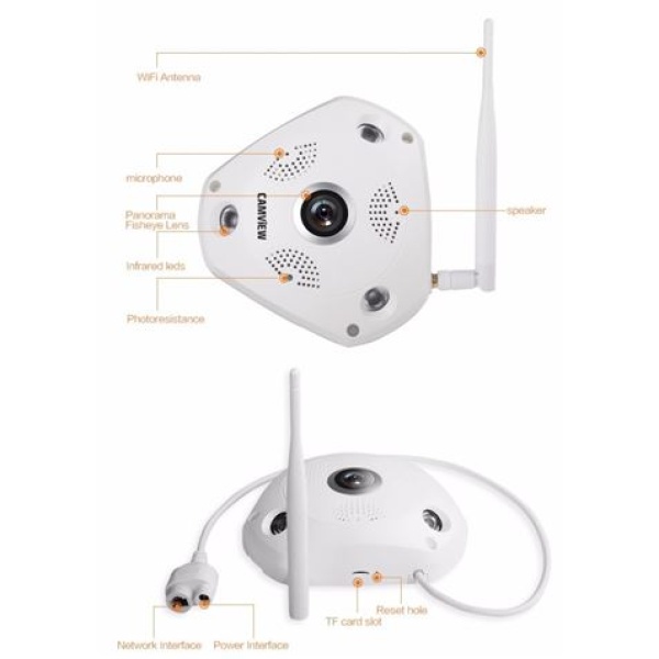 CAMARA IP PANORÁMICA 360º 5MP | WIFI | SD | ONVIF | CAMVIEW - Imagen 2