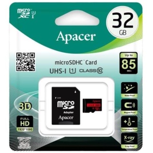 MICRO SD CLASE 10 CON ADAPTADOR 32GB APACER