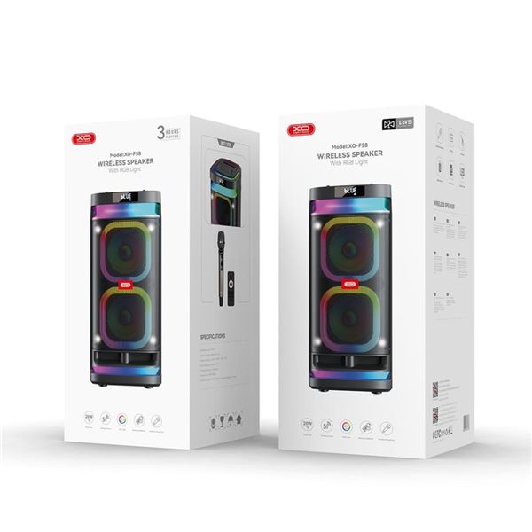 REACONDICIONADO ALTAVOZ KARAOKE BLUETOOTH 40W CON RGB F58 XO - Imagen 4