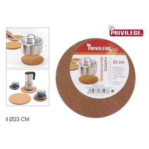 SALVAMANTEL CORCHO REDONDO 23CM PRIVILEGE