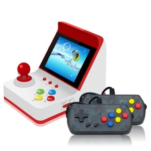 CONSOLA MINI RECREATIVA ARCADE RETRO 360 JUEGOS ROJO/BLANCO