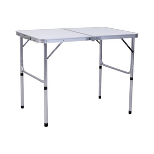 MESA CAMPING PLEGABLE BLANCA 3 POSICIONES ALUMINIO/MDF 120X60X500/61.5/70CM