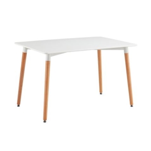 MESA MADERA BLANCA / MADERA 74X120X80CM THINIA HOME