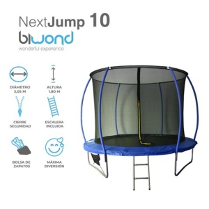 TRAMPOLÍN CAMA ELÁSTICA 3.05M NEXTJUMP 10 HASTA 150KG BIWOND AZUL