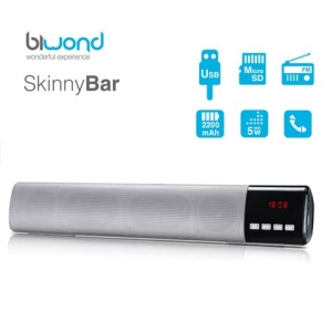 BARRA DE SONIDO 10W SKINNYBAR PLATA BIWOND