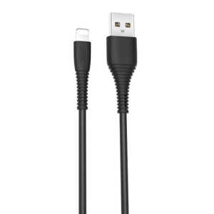 CABLE NB156 SILICONA USB - LIGHTNING | 2.4A | 1 MTR | NEGRO XO