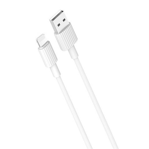 CABLE NB156 SILICONA USB - LIGHTNING | 2.4A | 1 MTR | BLANCO XO