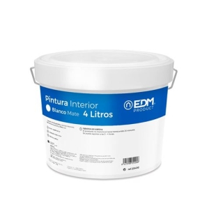 PINTURA PLASTICA MATE INTERIOR BLANCA 4L EDM