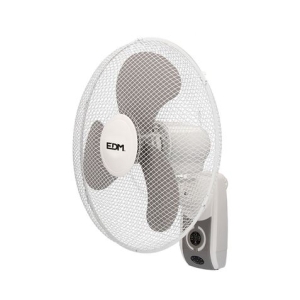 VENTILADOR PARED BLANCO 45W Ø ASPAS 40 CM | MANDO A DISTANCIA EDM
