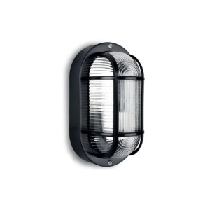 APLIQUE IP54 OVAL NEGRO 1XE27 40W MOD. OVALO TARRAGONA