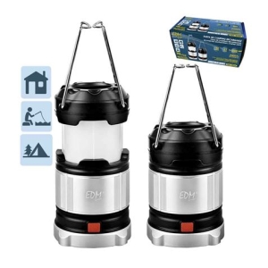 FAROL CAMPING RECARGABLE CON BATERIA O PILAS 4 POSICIONES DE LUZ