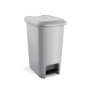PAPELERA CON PEDAL APERTURA GRIS 60L