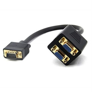 CABLE ADAPTADOR DOBLE VGA MACHO A 2 VGA HEMBRAS CROMAD