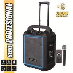 ALTAVOZ AUTOAMPLIFICADO PRO300 10 300W CON BATERIA + MICRO SERIE PRO COOLS"