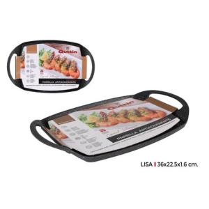 PARRILLA CON ASAS LISA INDUCCION 36X22CM QUTTIN