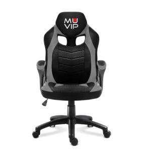 SILLA GAMING GM1300 TELA NEGRO / GRIS MUVIP