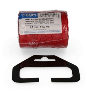 BOBINA TRENZADA POLIPROPILENO 8842 50 METROS ROJO