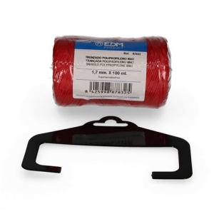 BOBINA TRENZADA POLIPROPILENO 8842 100 METROS ROJO