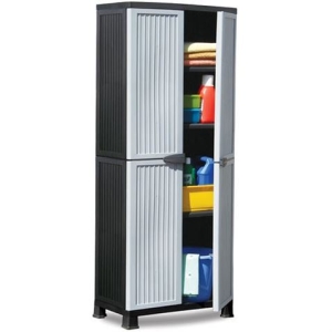 ARMARIO DE RESINA CON 3 BALDAS GRIS 171X68X39CM