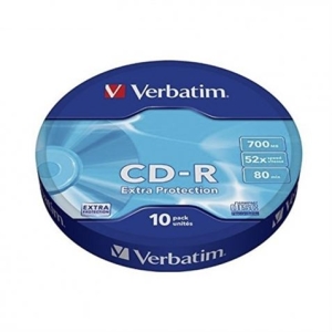 TARRINA 10 UNIDADES CDS VERBATIM 52X DATALIFE