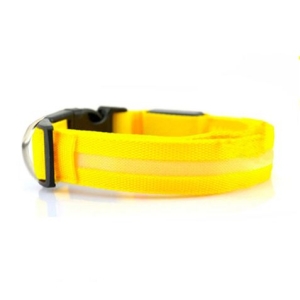 COLLAR MASCOTAS LED AMARILLO TALLA M BIWOND