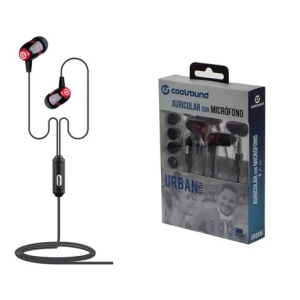 AURICULAR + MICRÓFONO URBAN MIC ROJO COOLSOUND