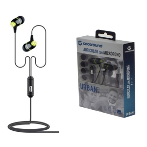 AURICULAR + MICRÓFONO URBAN MIC VERDE COOLSOUND