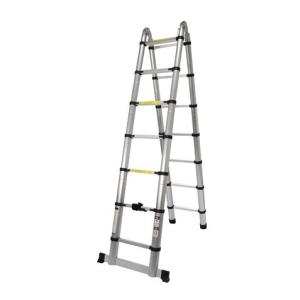 ESCALERA ARTICULADA 7+7 PELDAÑOS 4.4 MTS MADER