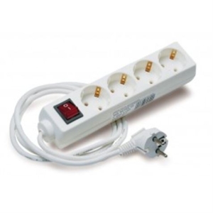 REACONDICIONADO BASE MULTIPLE 4 TOMAS CON INTERRUPTOR ELBAT