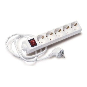REACONDICIONADO BASE MULTIPLE 5 TOMAS CON INTERRUPTOR ELBAT