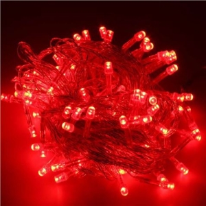 GUIRNALDA 150 MICROLAMPARAS CON JUEGO DE LUCES COLOR ROJO