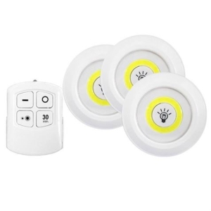 PACK 3 PULSADORES LED 1W CON CONTROL REMOTO