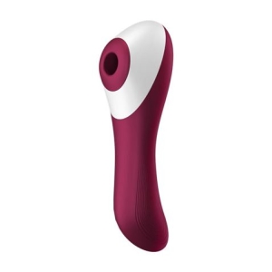 VIBRADOR SUCCIONADOR DUAL CRUSH ROJO SATISFYER