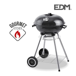 BARBACOA METALICA CON TAPA Y RUEDAS 70CM DE ALTURA
