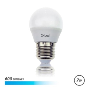 BOMBILLA LED G45 | 7W | 600LM | E27 | LUZ FRIA | ELBAT