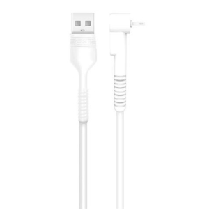 CABLE NB100 ANTI ROTURA ACODADO LIGHTNING A USB BLANCO 1 METRO XO