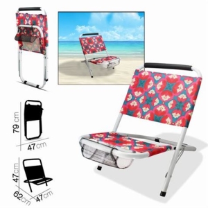 SILLA DE PLAYA ZIGZAG ONDAS 62X47XH47CM